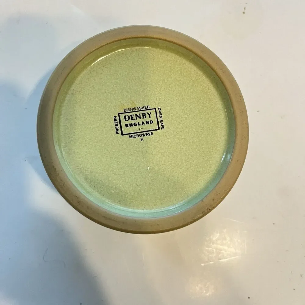Denby Juice Apple Berry Lidded Sugar Bowl Hard to Find Green Blue Knob
